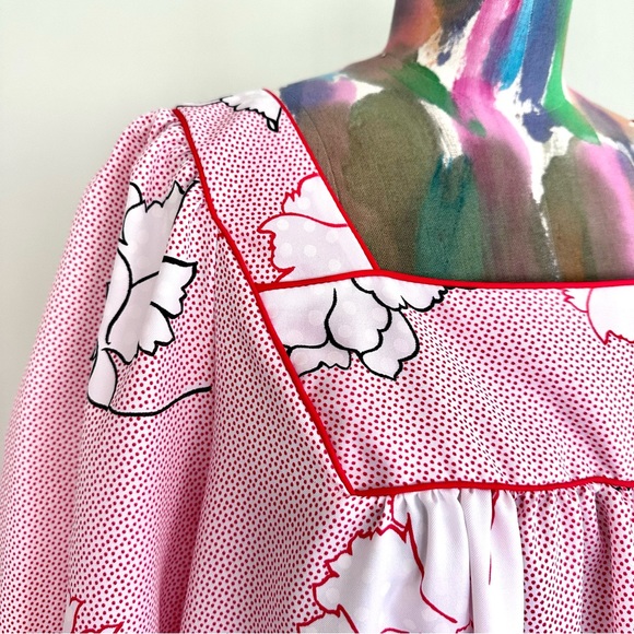 🍷VINTAGE 70s Tom Bezduda for Barad & Co Caftan House Dress - Picture 8 of 8